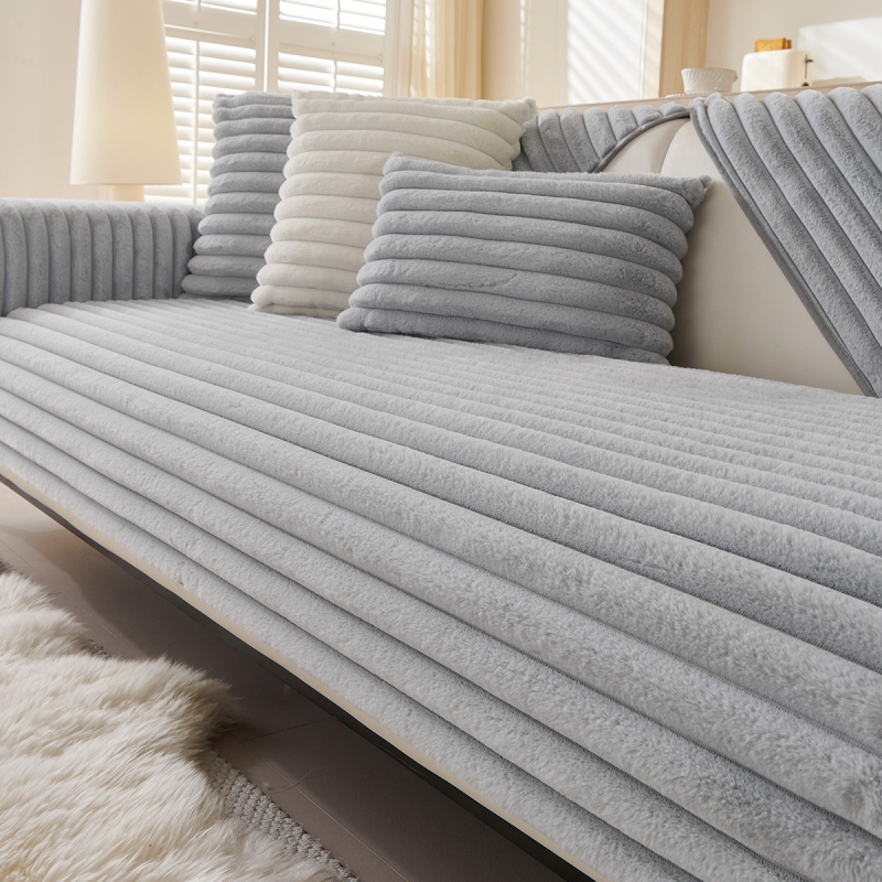 Нов луксозен модерен калъф за диван, удебелен плюшен калъф за възглавница, универсален неплъзгащ се кожен калъф за диван "Четири сезона"