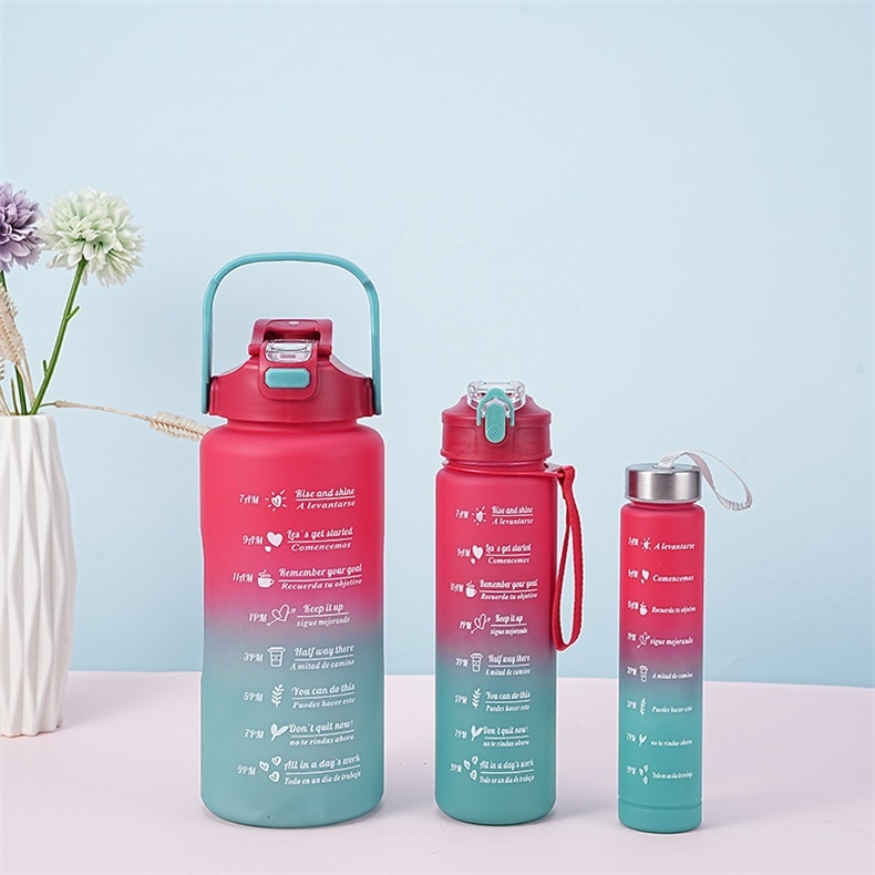 Διασυνοριακό Αθλητικό Ποτήρι Νερού Καλοκαιρινό Κύπελλο Μεγάλης Χωρητικότητας Σετ Τριών Τεμαχίων Κύπελλο Βραστήρα με Καλαμάκι, Πλαστικό Κύπελλο Space Cup Χονδρική