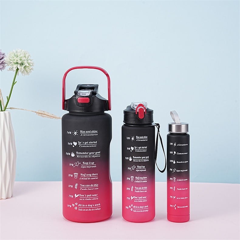 Διασυνοριακό Αθλητικό Ποτήρι Νερού Καλοκαιρινό Κύπελλο Μεγάλης Χωρητικότητας Σετ Τριών Τεμαχίων Κύπελλο Βραστήρα με Καλαμάκι, Πλαστικό Κύπελλο Space Cup Χονδρική