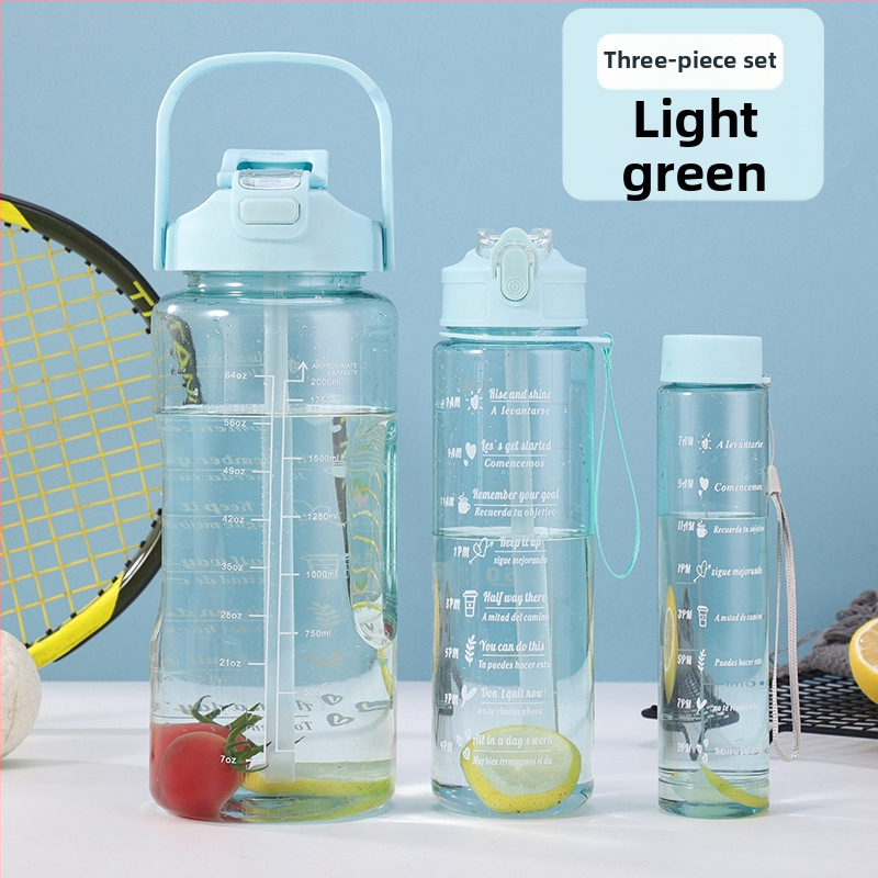 Διασυνοριακό Αθλητικό Ποτήρι Νερού Καλοκαιρινό Κύπελλο Μεγάλης Χωρητικότητας Σετ Τριών Τεμαχίων Κύπελλο Βραστήρα με Καλαμάκι, Πλαστικό Κύπελλο Space Cup Χονδρική