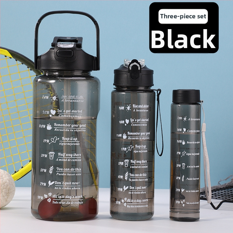 Διασυνοριακό Αθλητικό Ποτήρι Νερού Καλοκαιρινό Κύπελλο Μεγάλης Χωρητικότητας Σετ Τριών Τεμαχίων Κύπελλο Βραστήρα με Καλαμάκι, Πλαστικό Κύπελλο Space Cup Χονδρική