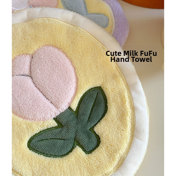 Rankšluostį galima pakabinti. Naujas mielas koralų aksomas, tulpės, ramunėlių spalvos, sugeriantis buitinis kvadratinis rankšluostis, vonios kambariui, virtuvės rankšluostis.