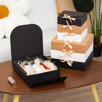 Nauja plokščia rankų darbo dovanų saldainių dėžutė Kalėdų vaikų dienos dovanų pakavimo dėžutė juostelės kaspino formos dėžutė