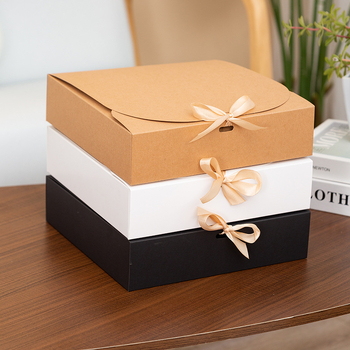 Nauja plokščia rankų darbo dovanų saldainių dėžutė Kalėdų vaikų dienos dovanų pakavimo dėžutė juostelės kaspino formos dėžutė