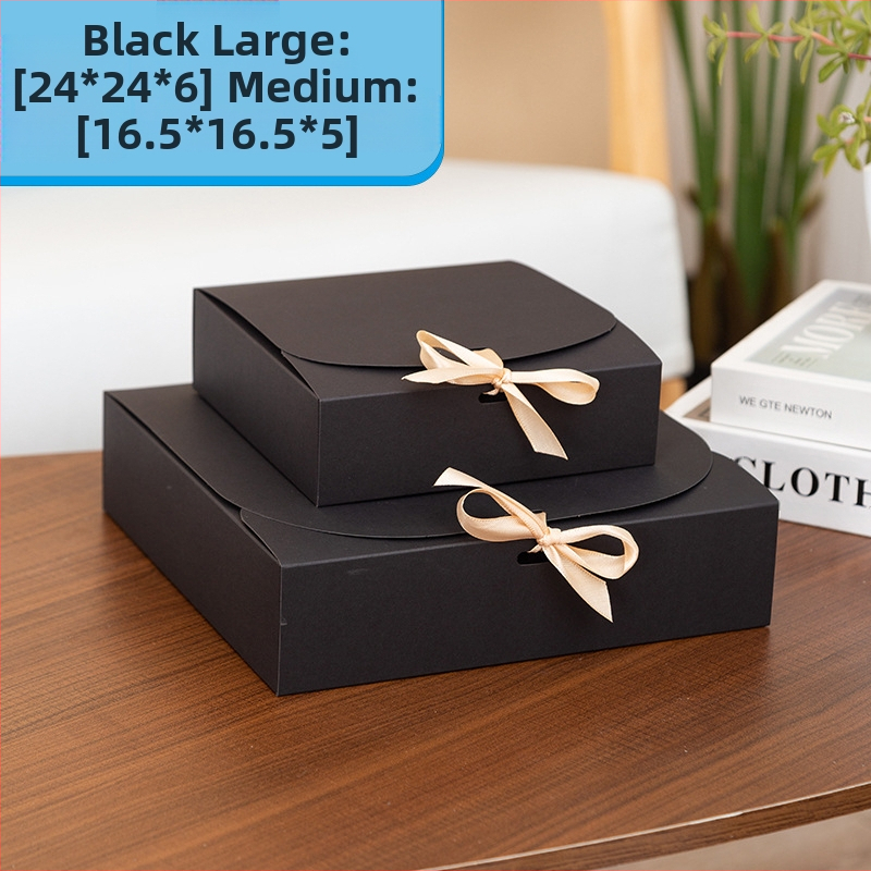 Nauja plokščia rankų darbo dovanų saldainių dėžutė Kalėdų vaikų dienos dovanų pakavimo dėžutė juostelės kaspino formos dėžutė