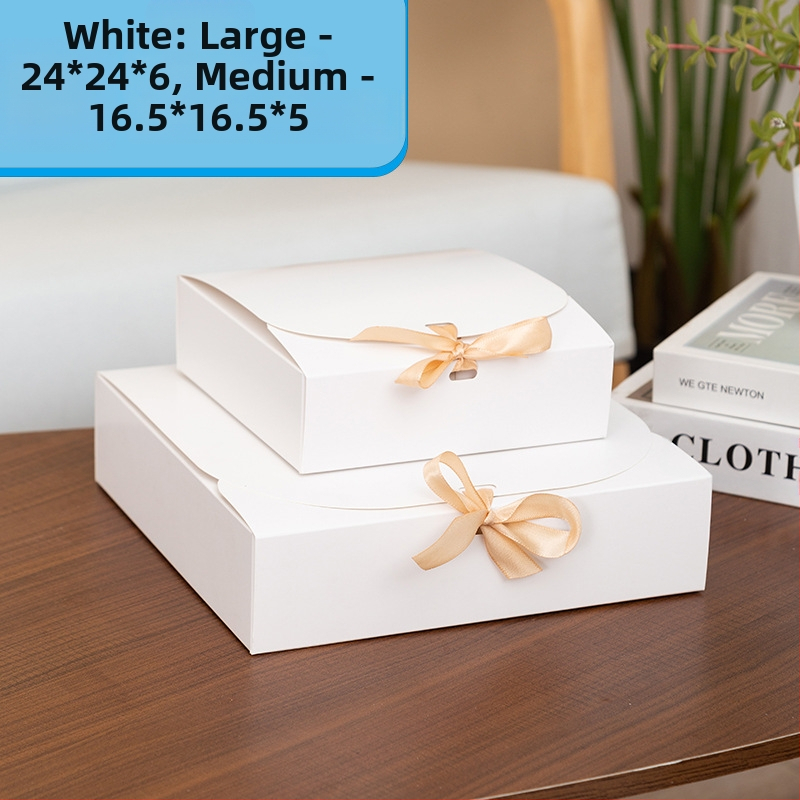 Nauja plokščia rankų darbo dovanų saldainių dėžutė Kalėdų vaikų dienos dovanų pakavimo dėžutė juostelės kaspino formos dėžutė