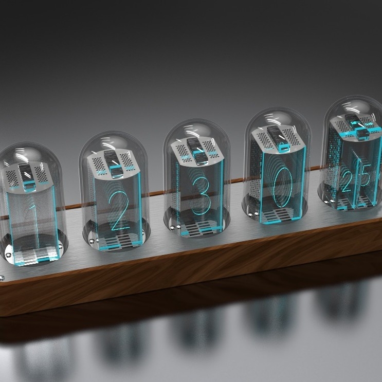 Ceas cu tub luminos Ceas de desktop Amazon recomandat Ceas cu tub luminos fără asamblare Ceas deșteptător creativ cu temporizator