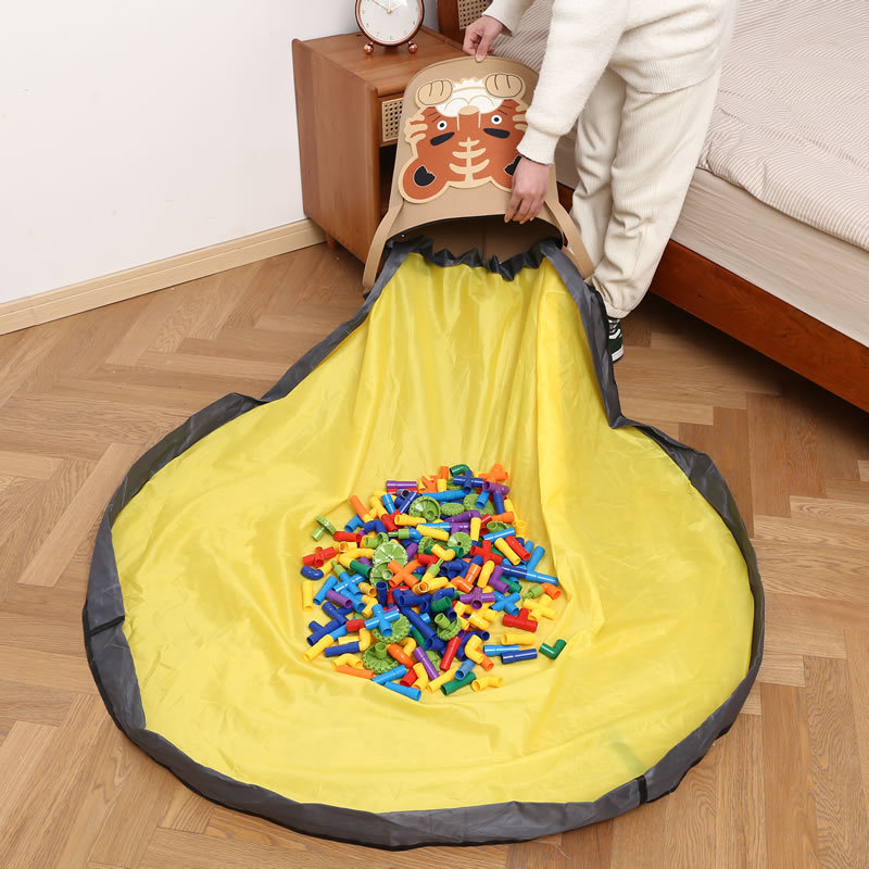 Krokodilo audinio laikymo krepšys su dangteliu ir greito saugojimo žaidimų kilimėliu, vaikų žaislų apdaila, 1239A