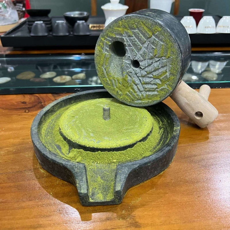 Ръчно бутана малка каменна мелница за чай от династията Сун, каменна мелница от син камък, мелница за смилане на каменна мелница за детска градина, орнаменти за каменна мелница, трансгранична независима пощенска услуга