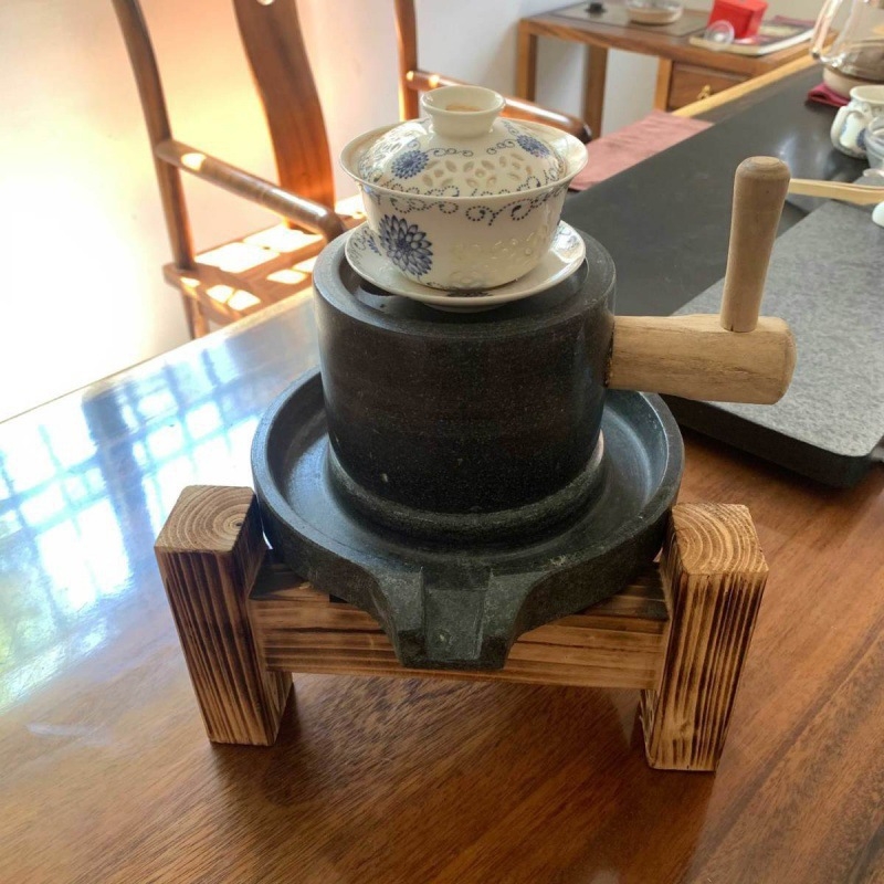 Ръчно бутана малка каменна мелница за чай от династията Сун, каменна мелница от син камък, мелница за смилане на каменна мелница за детска градина, орнаменти за каменна мелница, трансгранична независима пощенска услуга