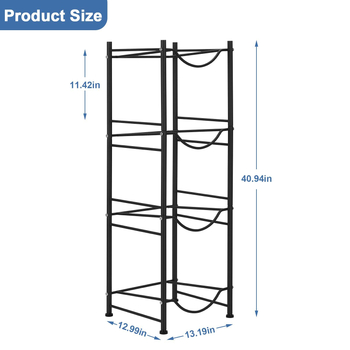 Yangshengi käsitöö must rauast kodukontori köök eemaldatav kolmekihiline neljakihiline veekeetja ämbri hoiuriiul