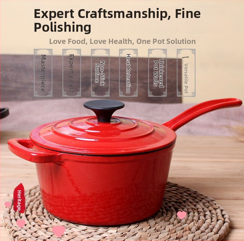 Malmist väliskaubanduse hautatud emailitud supipott ümmargune Hispaania mereandide pott hautatud kuum pott induktsioonpliit 23/30cm punane pulber