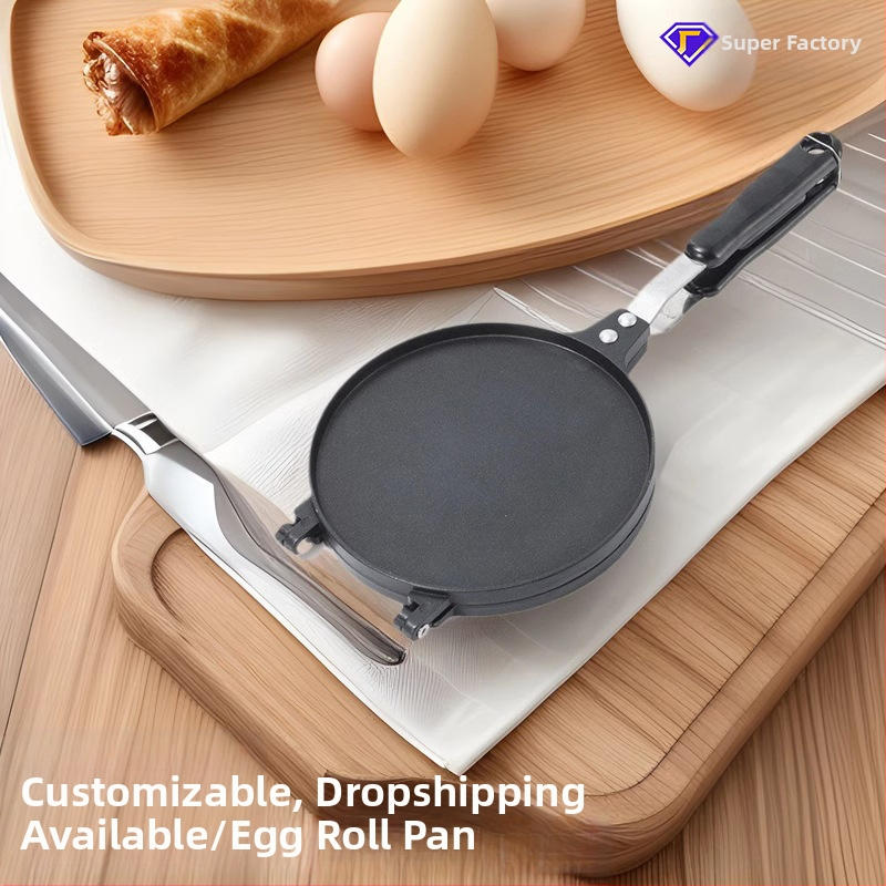 Novi ravni kalup za rolade od aluminijske legure, neprianjajući kalup za prženje, prešani kalup za hrskavo pečenje sladoleda od rolade od jaja