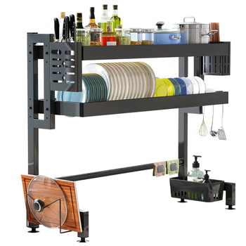 Ράφι αποχέτευσης νεροχύτη Ράφι αποθήκευσης Κουζίνας Τηλεσκοπική ράγα αποχέτευσης από ανοξείδωτο ατσάλι Ράφι πιάτων Ράφι πιάτων Ράφι πιάτων