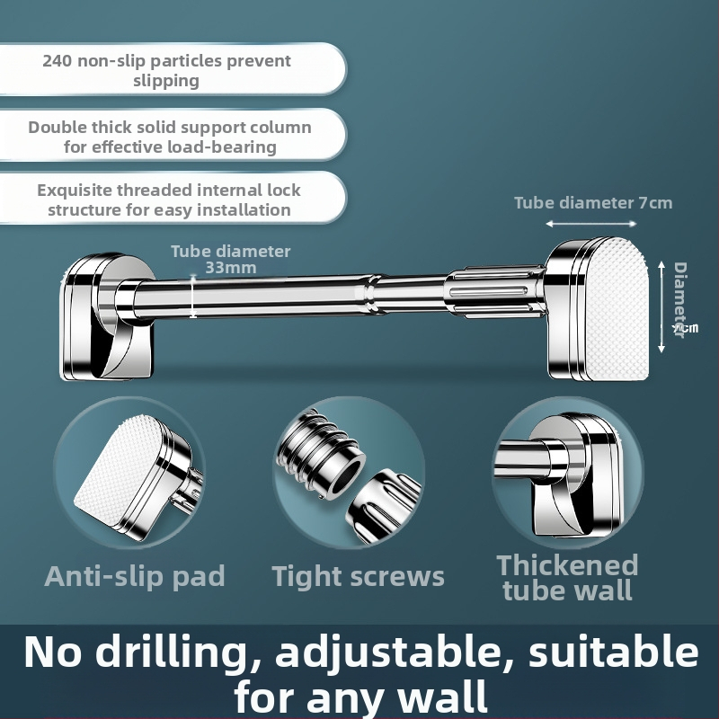 Rõdule mõeldud stantsivaba kuivatusrest, teleskoopvarras, majapidamiskardinate traksidega, roostevabast terasest torude kinnitus, üksikud jahedad riided kaitsevad