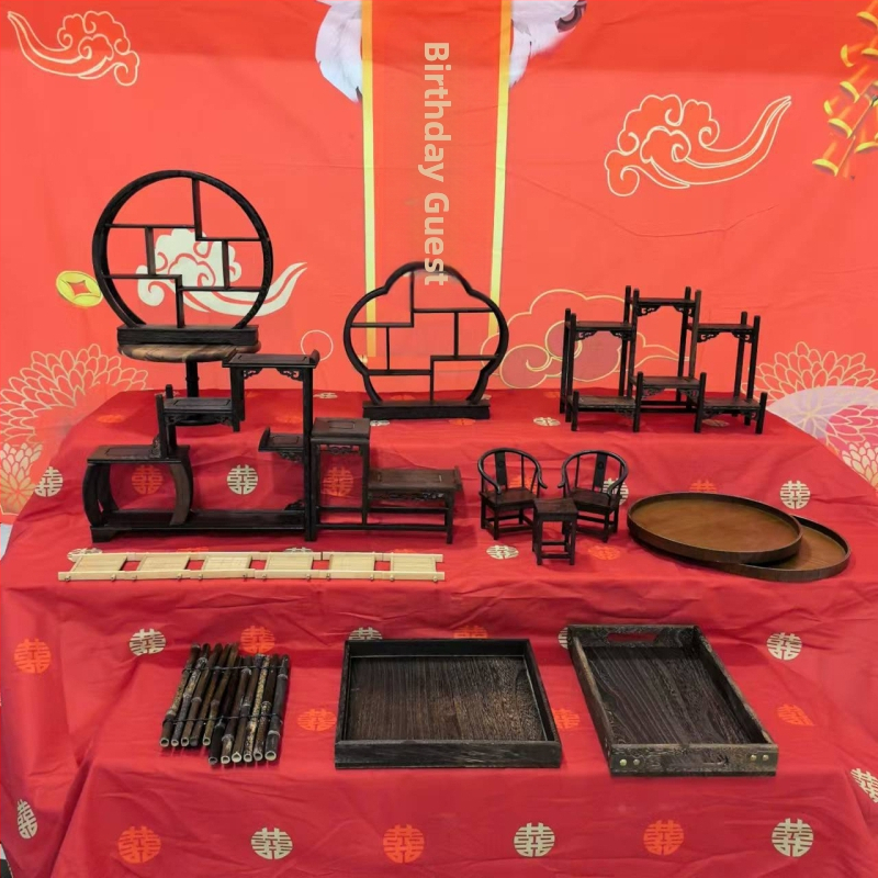 Új kínai desszertasztal-kiállítás, állványos asztaldísz, születésnapi bankett, bababankett, esküvői bankett, heti desszertasztal, teaszünet, desszertasztal