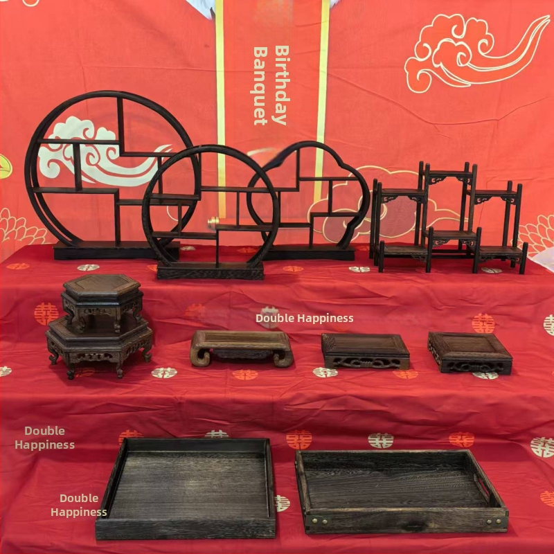 Új kínai desszertasztal-kiállítás, állványos asztaldísz, születésnapi bankett, bababankett, esküvői bankett, heti desszertasztal, teaszünet, desszertasztal