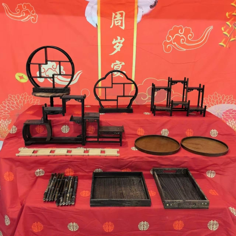 Új kínai desszertasztal-kiállítás, állványos asztaldísz, születésnapi bankett, bababankett, esküvői bankett, heti desszertasztal, teaszünet, desszertasztal