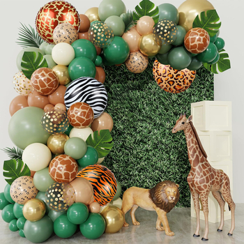 „Cross Border“ džiunglių balionų kostiumas, zebras, tigras, leopardas, 18 colių aliuminio plėvelės balionas, vaikų gimtadienio šventės dekoracija