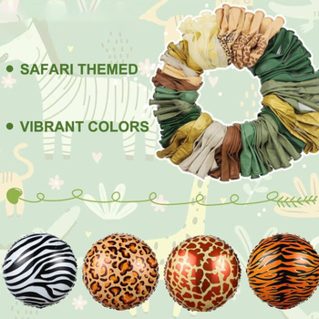 „Cross Border“ džiunglių balionų kostiumas, zebras, tigras, leopardas, 18 colių aliuminio plėvelės balionas, vaikų gimtadienio šventės dekoracija