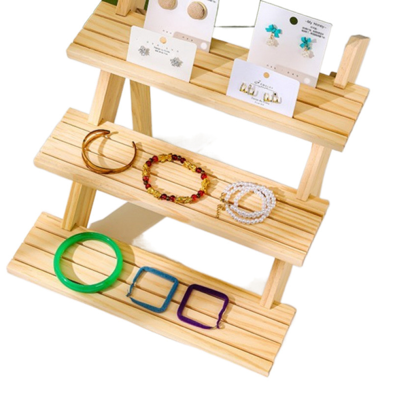 Vitriinkapi tööpinnale, täispuidust redel, ehete vitriin, loomingulised ehted, kaunistused, vitriin, live-leti hoiustamine