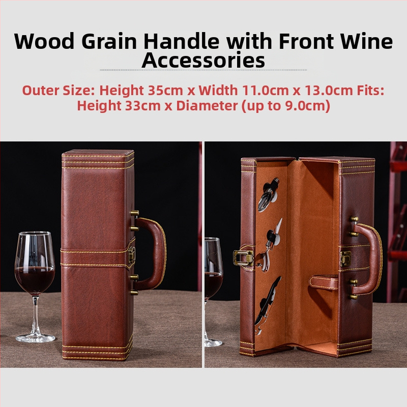 Punase veini pakendi kinkekarp ühekordne 2 paari nahkkarpi kõrgekvaliteedilisest veinist tühi karp karp kohapeal tipptasemel