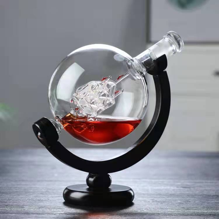 Kõrge borosilikaatklaasist käsitöö maa dekanter sobib klaaspudel maa dekanter käsitöö kaunistused