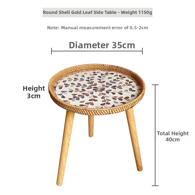 Rankomis austas spalvingas, įvairių stilių rotango padėklas su kojelėmis, aukštos kokybės, lengvas, prabangus, mažas šoninis staliukas