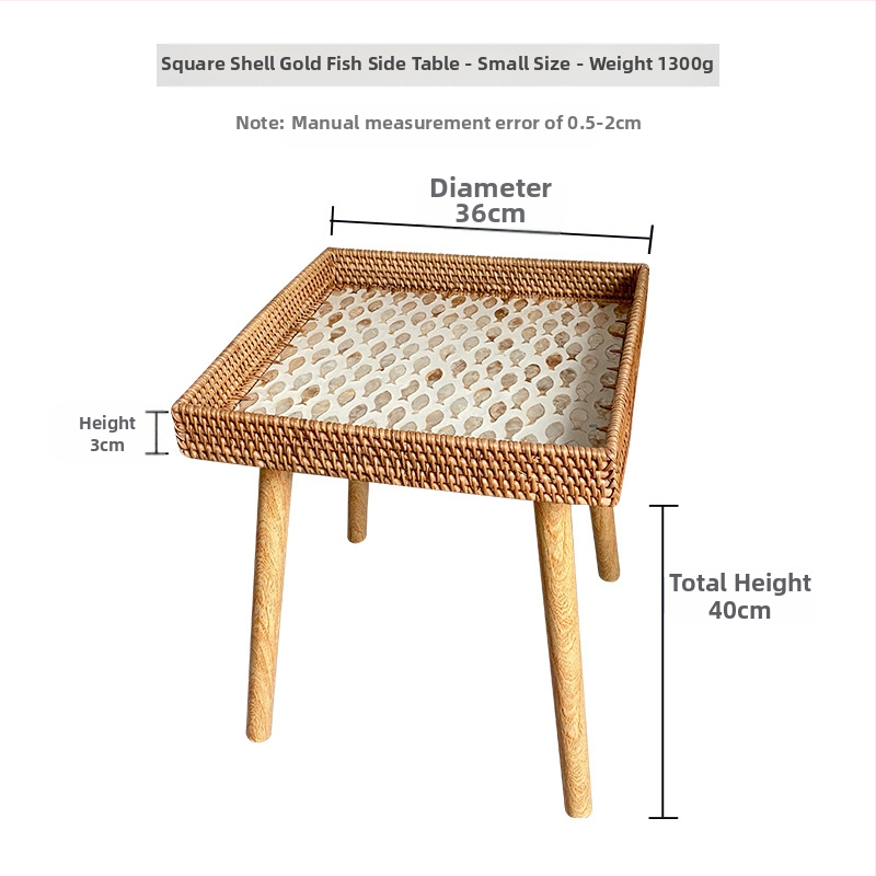 Rankomis austas spalvingas, įvairių stilių rotango padėklas su kojelėmis, aukštos kokybės, lengvas, prabangus, mažas šoninis staliukas