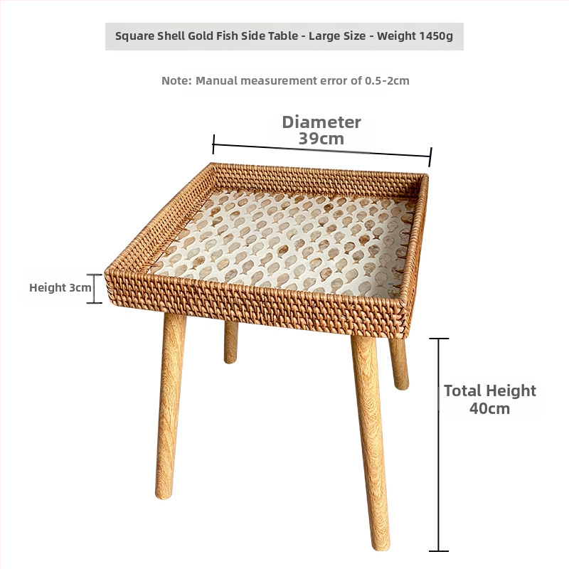 Rankomis austas spalvingas, įvairių stilių rotango padėklas su kojelėmis, aukštos kokybės, lengvas, prabangus, mažas šoninis staliukas