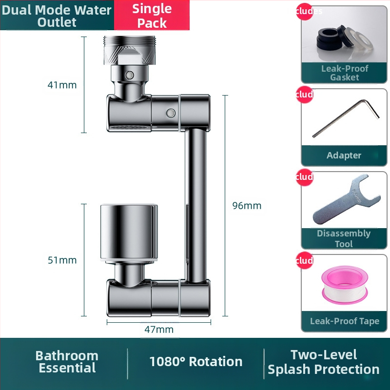 Mechaninė svirtis Universalus maišytuvo antgalis Sukamas daugiafunkcis vandenį taupantis prailginimas Svirtis tipo naujas vairo putojimo įrenginys