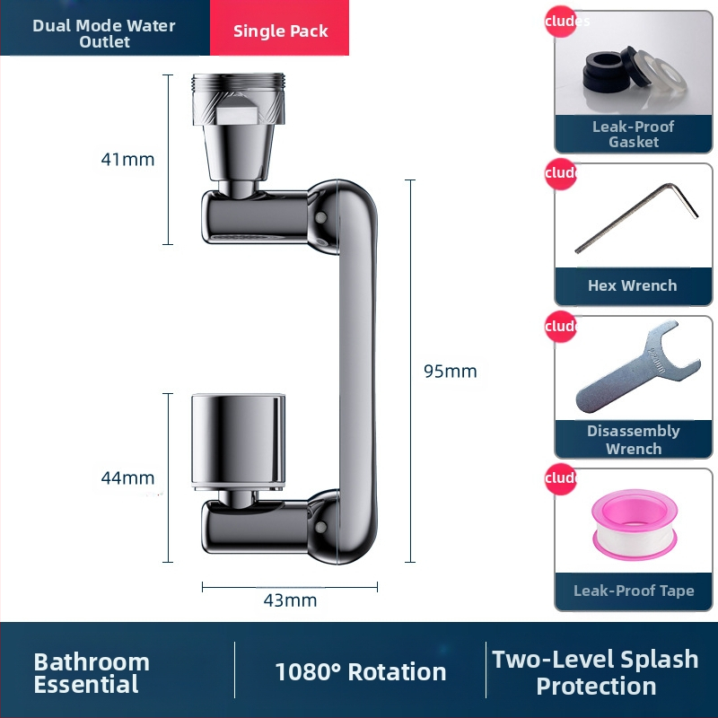 Mechaninė svirtis Universalus maišytuvo antgalis Sukamas daugiafunkcis vandenį taupantis prailginimas Svirtis tipo naujas vairo putojimo įrenginys