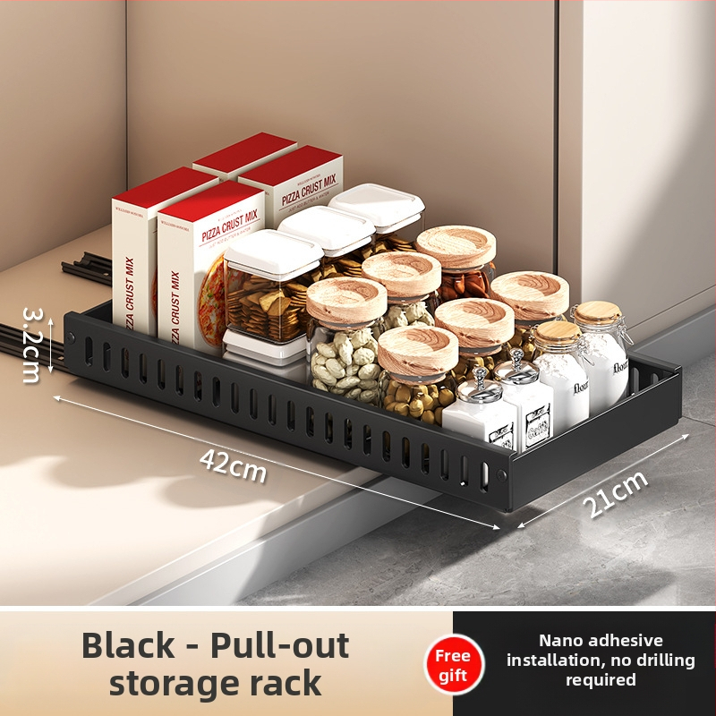 Ράφι αποθήκευσης καπακιού κουζίνας, ρυθμιζόμενος χώρος για κατσαρόλες, ράφι για κατσαρόλες, ντουλάπι πάγκου, συρόμενη βάση αποθήκευσης πιάτων