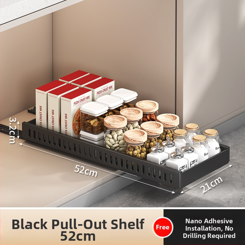 Ράφι αποθήκευσης καπακιού κουζίνας, ρυθμιζόμενος χώρος για κατσαρόλες, ράφι για κατσαρόλες, ντουλάπι πάγκου, συρόμενη βάση αποθήκευσης πιάτων