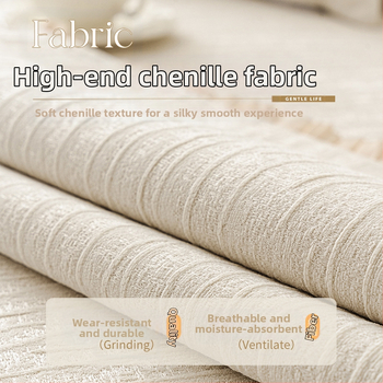 2025 Нова кремава възглавница за диван, универсална за всички сезони, висок клас възглавница за седалка, фиксирана неплъзгаща се калъфка за диван от плат