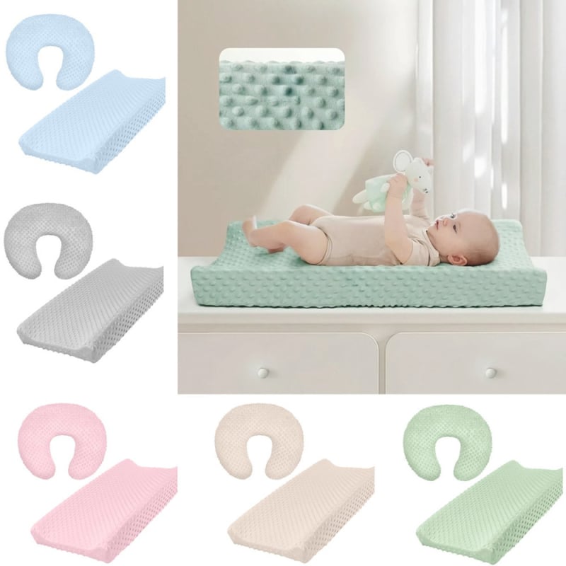 Pārrobežu Baby Doudou samta laktācijas spilvens Spilvenu maiņas galda maiņas pārvalks Bērnu divdaļīgs komplekts Noņemams un mazgājams auduma pārvalks