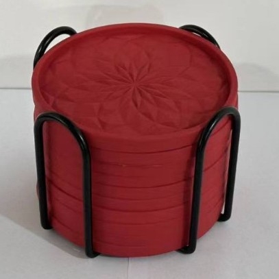 Piiriülesed uued silikoonist alusalused sobivad baasjoogi punase veini tassi alusalustega, paksendatud libisemiskindla teemant-nakkuva alusega