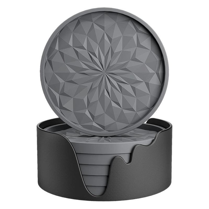 Piiriülesed uued silikoonist alusalused sobivad baasjoogi punase veini tassi alusalustega, paksendatud libisemiskindla teemant-nakkuva alusega