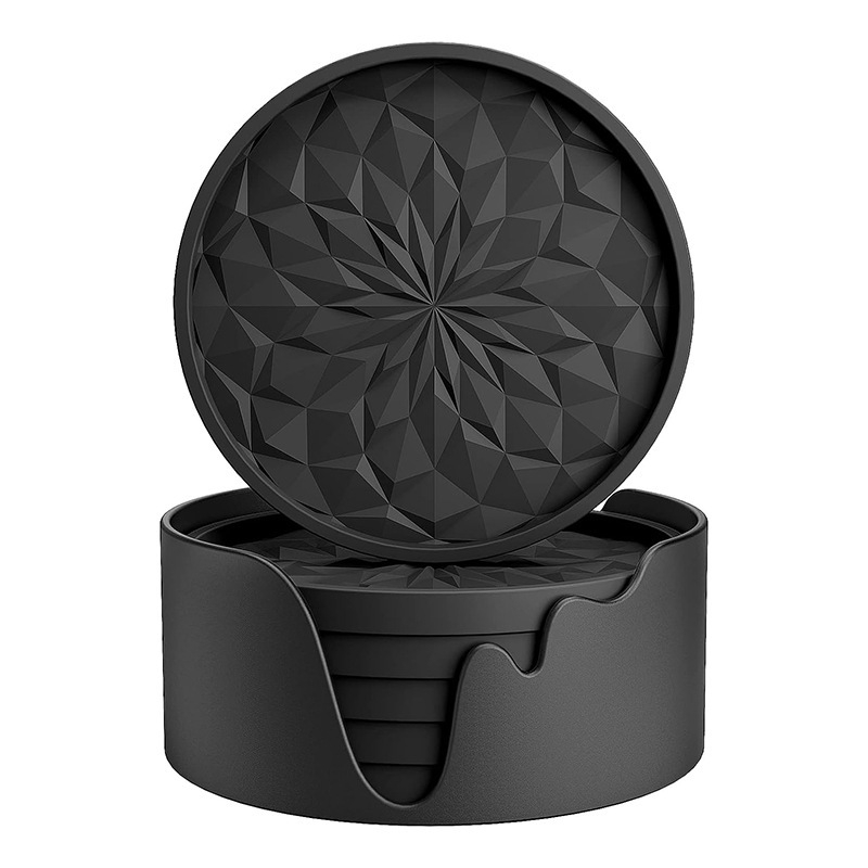 Piiriülesed uued silikoonist alusalused sobivad baasjoogi punase veini tassi alusalustega, paksendatud libisemiskindla teemant-nakkuva alusega