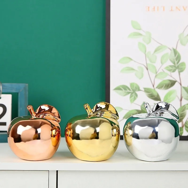 Loominguline Euroopa stiilis õunakaunistus sisehallis elutoas raamaturiiulil televiisorikapil laual keraamiline käsitöökaunistus hulgimüük