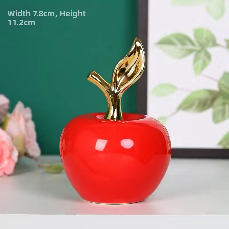 Loominguline Euroopa stiilis õunakaunistus sisehallis elutoas raamaturiiulil televiisorikapil laual keraamiline käsitöökaunistus hulgimüük