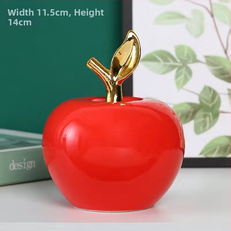 Loominguline Euroopa stiilis õunakaunistus sisehallis elutoas raamaturiiulil televiisorikapil laual keraamiline käsitöökaunistus hulgimüük