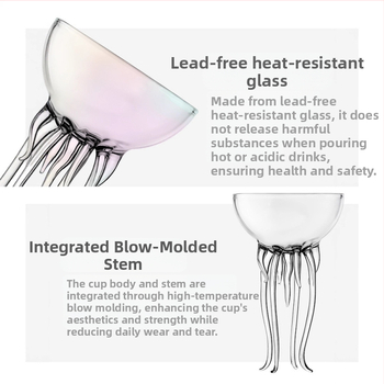 Internetikuulsuste kõrge välimusega kaheksajala tass loominguline meduuside kokteilitass Martini tass klaasist joogitass