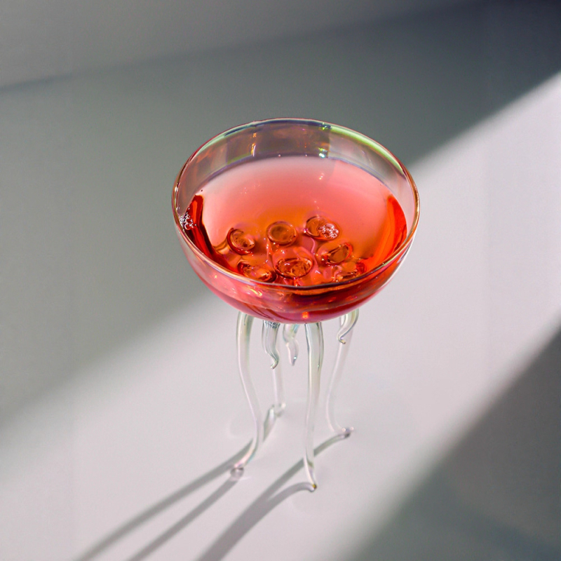 Internetikuulsuste kõrge välimusega kaheksajala tass loominguline meduuside kokteilitass Martini tass klaasist joogitass