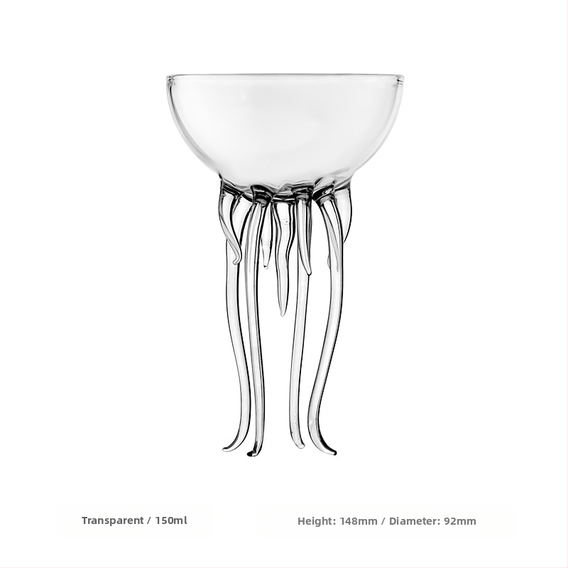 Internetikuulsuste kõrge välimusega kaheksajala tass loominguline meduuside kokteilitass Martini tass klaasist joogitass