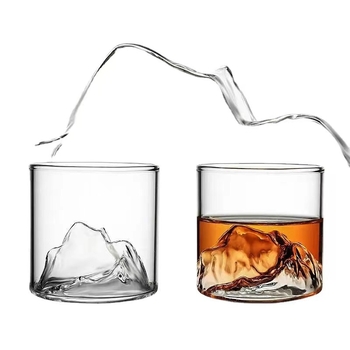 Kõrge boorsilikaatklaasist mägedele vaatamise tass, punase veini klaas, viski teetass, kvaliteetne majapidamise läbipaistev dekoratiivtass, kõrge temperatuurikindel tass