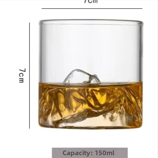 Kõrge boorsilikaatklaasist mägedele vaatamise tass, punase veini klaas, viski teetass, kvaliteetne majapidamise läbipaistev dekoratiivtass, kõrge temperatuurikindel tass