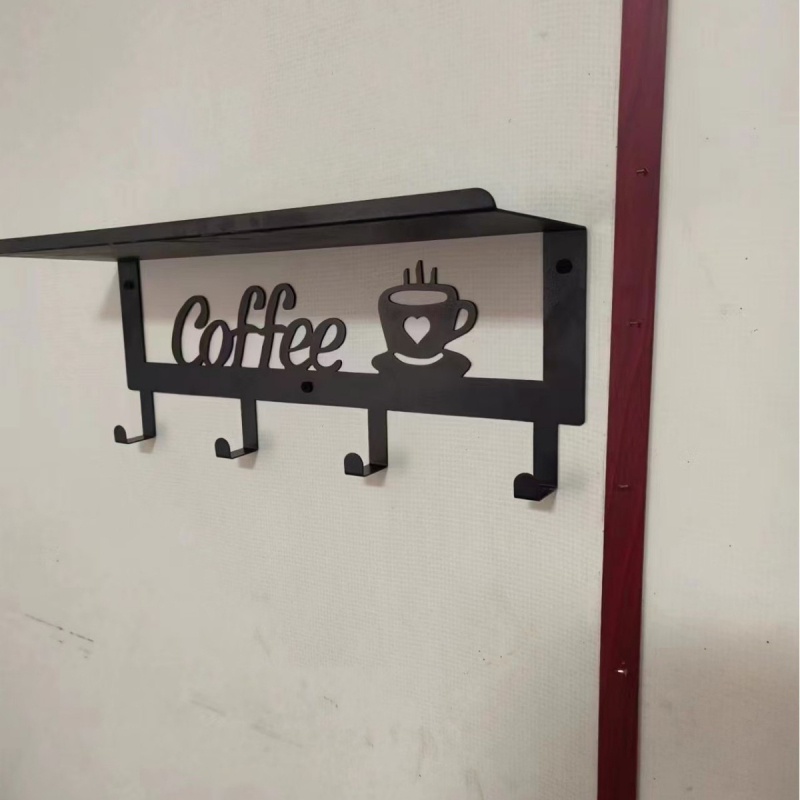 Кована желязна закачка за букви TOWELS за врата без перфоратор, закачалка за палта за задна врата, закачалка за ключове за кърпи