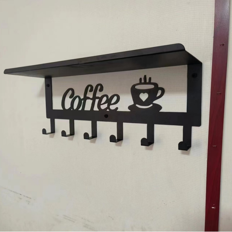 Кована желязна закачка за букви TOWELS за врата без перфоратор, закачалка за палта за задна врата, закачалка за ключове за кърпи