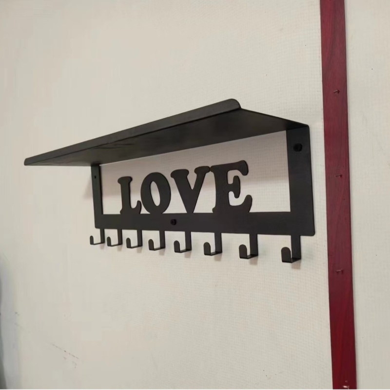 Кована желязна закачка за букви TOWELS за врата без перфоратор, закачалка за палта за задна врата, закачалка за ключове за кърпи